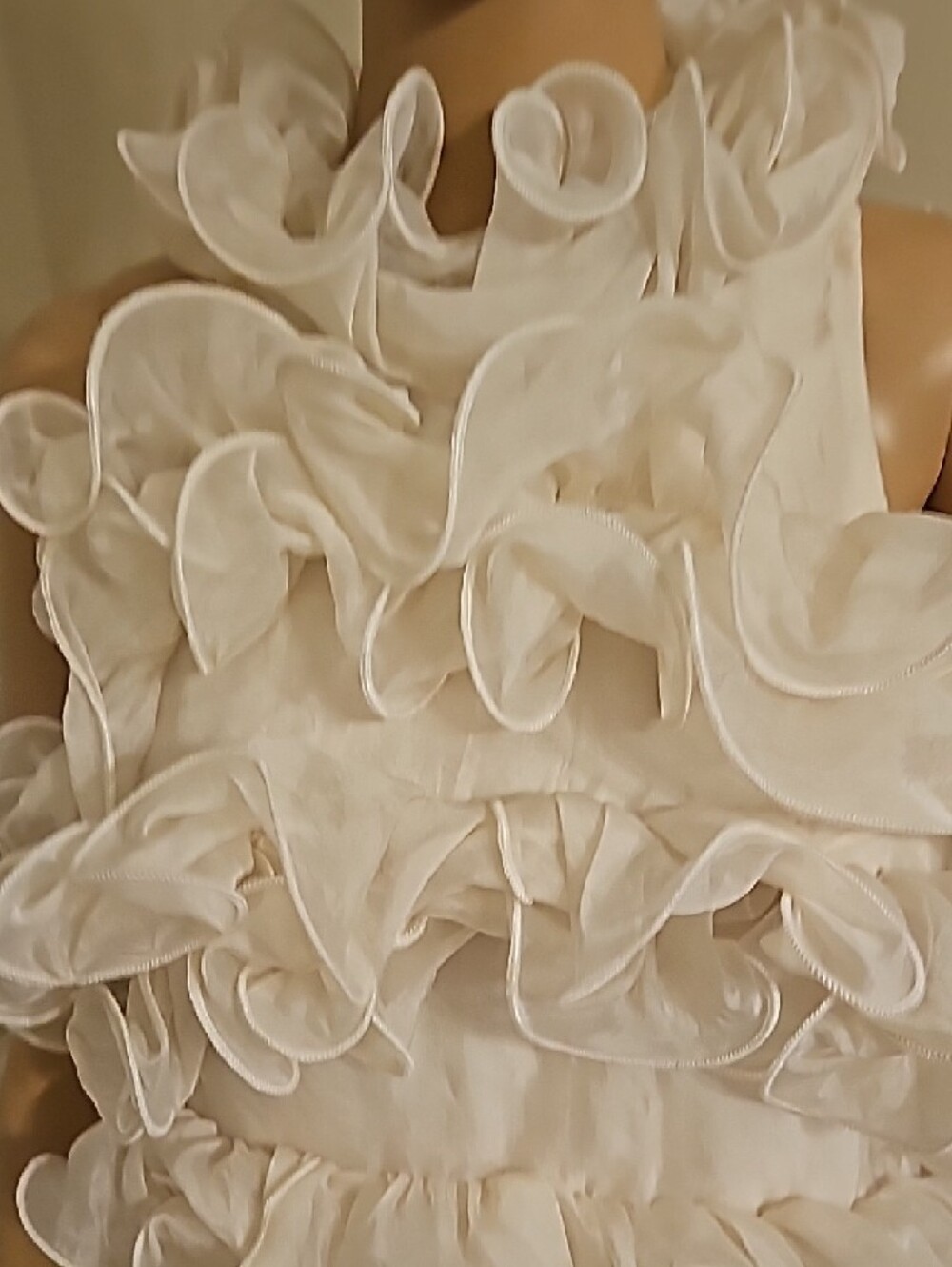 Mable Ruffled Mini Dress in Ivory - Picture 5 of 5